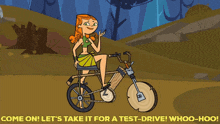 Total Drama Island Izzy GIF - Total Drama Island Izzy Come On Lets Take It For A Test Drive GIFs