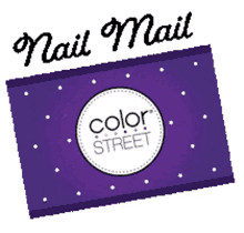 color street nail salon logo symbol colorful