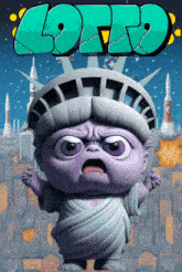 a cartoon of a baby statue of liberty with the word otto on the top