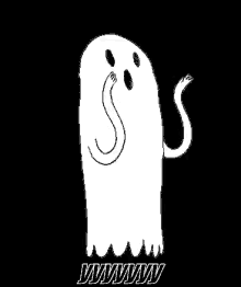 призрак привидение  пугать GIF - Ghost Spooky Black And White GIFs