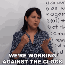 Were Working Against The Clock Rebecca GIF - Were Working Against The Clock Rebecca Engvid GIFs