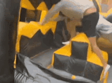 Lanky Dude Obstacle Course Bouncy Castle GIF