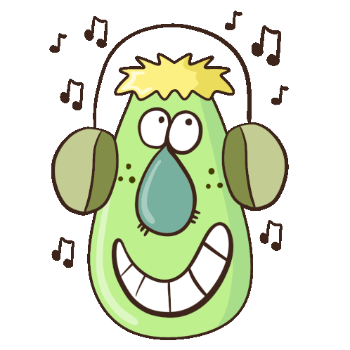 Music Listening To Music Sticker - Music Listening To Music Notes Stickers