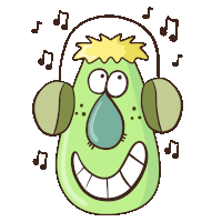 Music Listening To Music Sticker - Music Listening To Music Notes Stickers