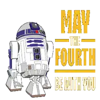 may the fourth be with you written on a poster