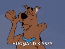 scooby doo from the scooby doo cartoon is giving a thumbs down sign .