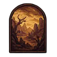 a pixel art painting of a deer in the mountains