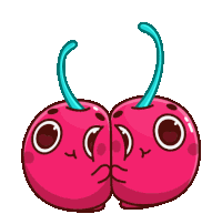 Hot Cherry Hug Sticker - Hot Cherry Hug Cute Stickers