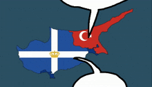 cyprus greece turkey speechbubble