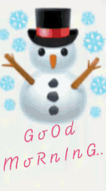 Good Morning Snow GIF - Good Morning Snow Snowman GIFs