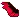 a pixel art of a red and black arrow pointing to the right .