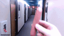 Throwing Hotdog Down A Hallway Tight GIF