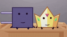 a cartoon drawing of a pyramid and a speech bubble with a crown on it