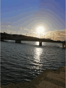 rio water view bridge sun light