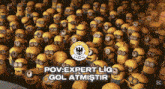 a bunch of minions with the words pov expert lig gol atmistir above them