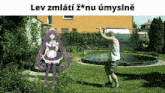 a picture of a man and a girl with the caption lev zmlati ž*nu umyslne