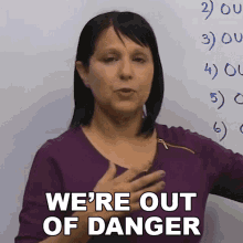 Were Out Of Danger Rebecca GIF - Were Out Of Danger Rebecca Engvid GIFs