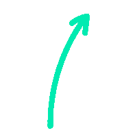 a green arrow pointing up with a white background