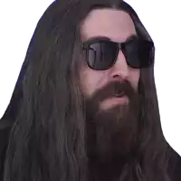 a man with a long beard wearing sunglasses