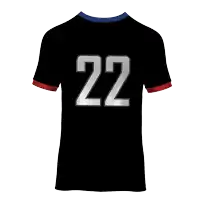 a black t-shirt with the number 22 on the back