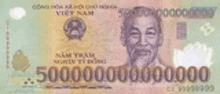 a vietnamese banknote with a man 's face and the number 500 on it