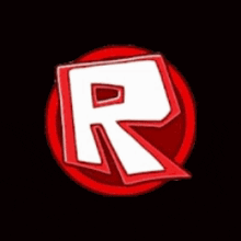 a red circle with a white letter r inside of it .