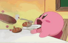 Hoje é Dia De Churrascaria / Nós No Rodízio / Espeto Corrido GIF - Kirby Eating Vacuum GIFs