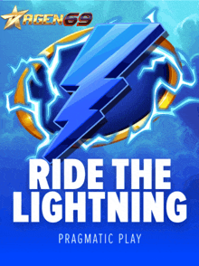 a poster for ride the lightning with a lightning bolt