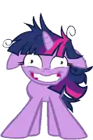 twilight sparkle from my little pony is making a silly face