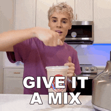 Give It A Mix Raphael Gomes GIF - Give It A Mix Raphael Gomes Stir It Up GIFs