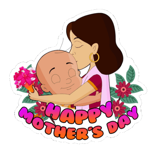 Happy Mother'S Day Raju Sticker - Happy Mother'S Day Raju Chhota Bheem Stickers