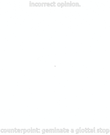 a question mark with two triangles below it and the words incorrect opinion below it