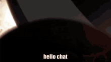 a cartoon of a man holding a bottle with the words hello chat below him