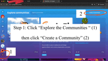 a screenshot of a web page that says " explore communities "