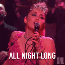 all night long miley cyrus plastic hearts song saturday night live all night