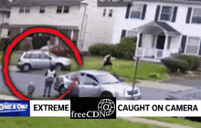 a video of a car being caught on a camera with the words " caught on camera " on the bottom