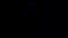 a blue light is shining on a black surface