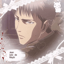 a drawing of a man with the name jean solo de maybe
