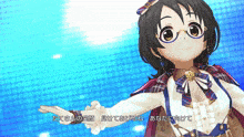 a girl with glasses is wearing a plaid shirt and a bow