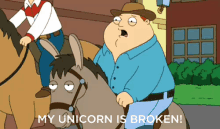 Broken Unicorn - American Dad GIF - Unicorn American Dad Horse GIFs