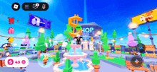 a screenshot of a video game with a sign that says fan hop