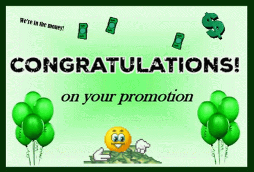 congratulations on your job promotion