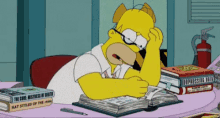 Homer Simpsons Bookworm GIF - Homer Simpsons Bookworm GIFs