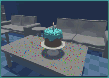 Cake From Game Cake GIF - Cake From Game Cake Confetti GIFs