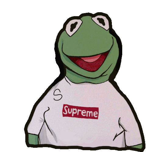 Supreme Kermit Sticker