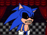 a cartoon of sonic the hedgehog with a very angry face