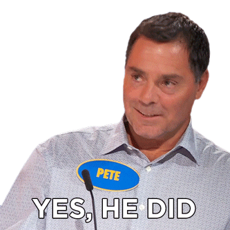 Yes He Did Pete Sticker - Yes He Did Pete Family Feud Canada Stickers