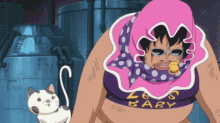 Senor Pink One Piece Cat GIF