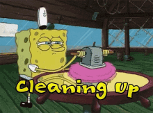 Cleaning Up Spring Cleaning GIF - Cleaning Up Spring Cleaning Spongebob GIFs