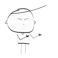 a black and white drawing of a person with the word pel on the bottom left
